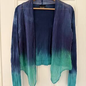 Cyndi Buck Design Lightweight Color Gradient Flowy Cardigan Artsy Handmade Boho